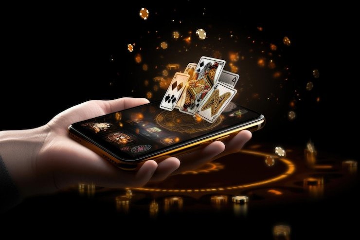 Ilustrasi pengguna VIP sedang menikmati taruhan sepak bola online dengan antarmuka modern